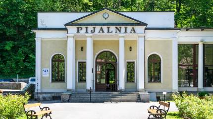 Pijalnia Wód Mineralnych, park zdrojowy, pocz. XIX, 2 poł. XIX w, Duszniki - Zdrój. Jacek Halicki, CC BY 3.0, Wikipedia