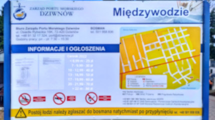 Cennik - Przystań jachtowa (Pirs) w Międzywodziu. Fot. Łukasz Grzejszczak Mojeurlopy.pl