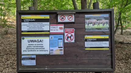 Tablica informacyjna - Woliński Park Narodowy. Fot. Łukasz Grzejszczak Mojeurlopy.pl
