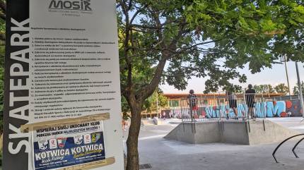 Regulamin korzystania z obiektów skatingowych. Fot. Łukasz Grzejszczak Mojeurlopy.pl