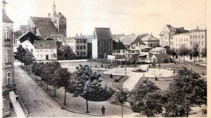Plac Przybylskiego w Kołobrzegu - dawny Preußenplatz lata 1928-1930