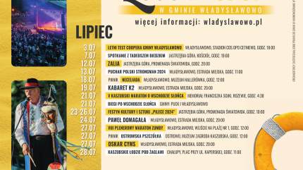Władysławowo - Kalendarz Imprez na lipiec 2024, źródło: Wladyslawowo.pl