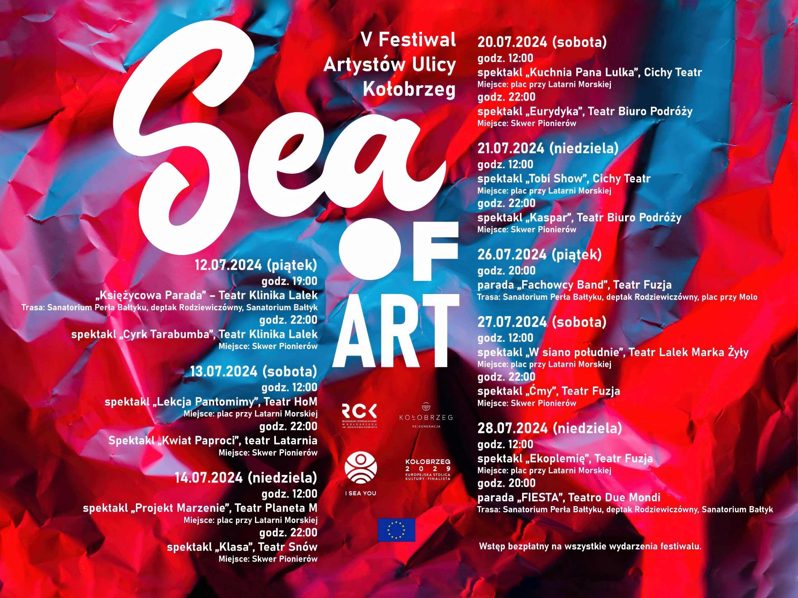 V Festiwał Artystów Ulicy - Sea of Art - Kołobrzeg Festiwal Artystów Ulicy - Sea of Art w Kołobrzegu