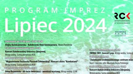 Kalendarz, Program Imprez - Kołobrzeg 2024, lipiec, źródło: RCK Kołobrzeg