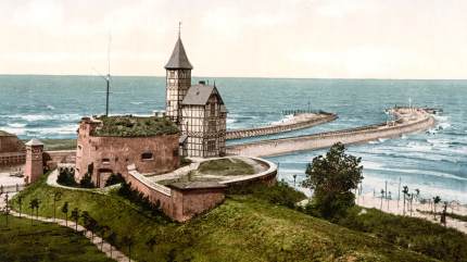 Kołobrzeg latarnia 1890 - 1905. Fot. Domena Publiczna
